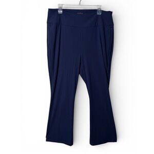 Kinona Navy Blue Pull On Golf Pants Stretch‎ Crop Performance Womens Size XL